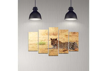 Dekorativ MDF-målning 5-Delar 20x60 cm - Flerfärgad - Inredning - Tavlor & posters - Canvastavla