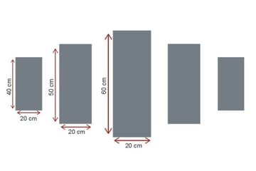 Dekorativ MDF-målning 5-Delar 20x60 cm - Flerfärgad - Inredning - Tavlor & posters - Canvastavla