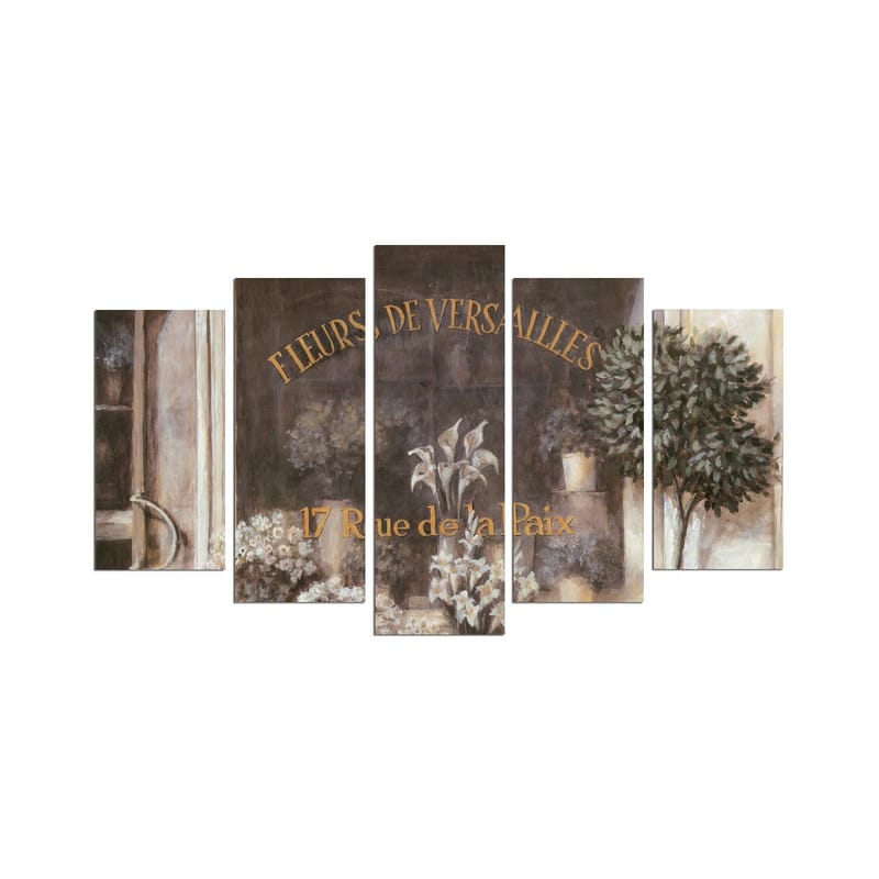 Dekorativ MDF-målning 5-Delar 20x60 cm, Flerfärgad