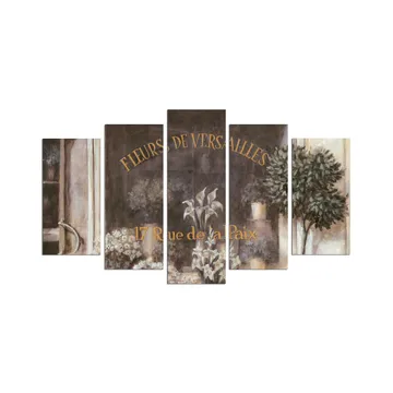 Dekorativ MDF-målning 5-Delar 20x60 cm - Flerfärgad - Inredning - Tavlor & posters - Canvastavla