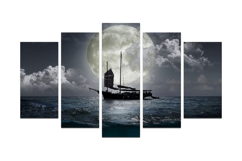 Dekorativ MDF-målning 5-Delar 20x60 cm, Flerfärgad