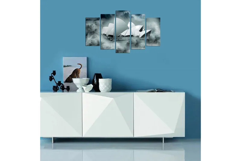 Dekorativ MDF-målning 5-Delar 20x60 cm - Flerfärgad - Inredning - Tavlor & posters - Canvastavla