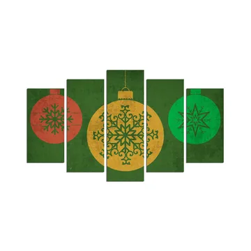 Dekorativ MDF-målning 5-Delar 20x60 cm - Flerfärgad - Inredning - Tavlor & posters - Canvastavla