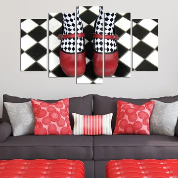 Dekorativ MDF-målning 5-Delar 20x60 cm - Flerfärgad - Inredning - Tavlor & posters - Canvastavla