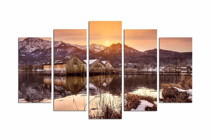 Dekorativ MDF-målning 5-Delar 20x60 cm, Flerfärgad