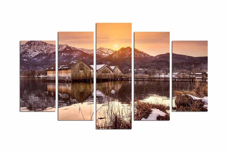 Dekorativ MDF-målning 5-Delar 20x60 cm, Flerfärgad