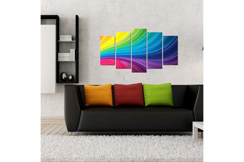Dekorativ MDF-målning 5 Delar - Flerfärgad - Inredning - Tavlor & posters - Canvastavla