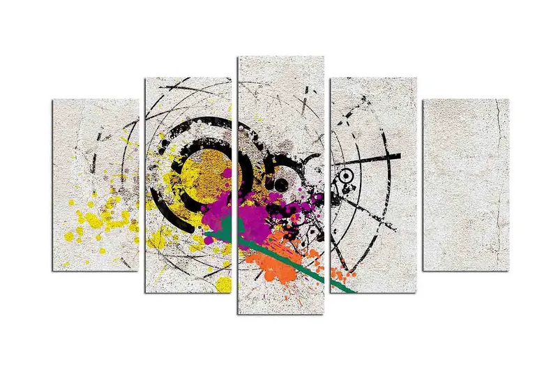 Dekorativ MDF-målning 5 Delar - Flerfärgad - Inredning - Tavlor & posters - Canvastavla