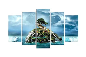 Dekorativ MDF-målning 5 Delar - Flerfärgad - Inredning - Tavlor & posters - Canvastavla