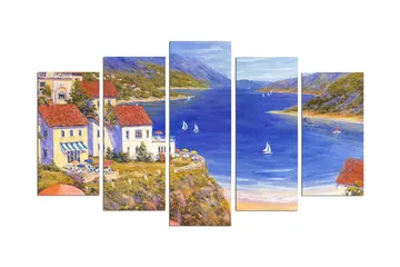 Dekorativ MDF-målning 5 Delar - Flerfärgad - Inredning - Tavlor & posters - Canvastavla