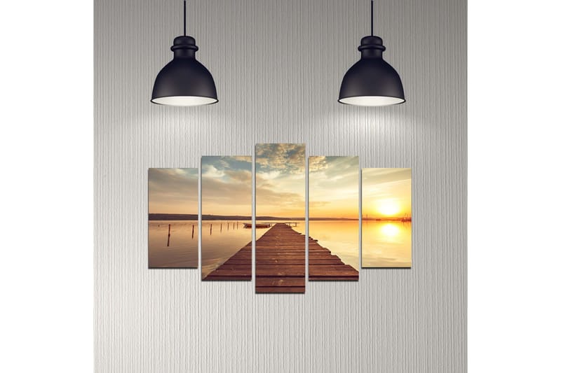 Dekorativ MDF-målning 5 Delar - Flerfärgad - Inredning - Tavlor & posters - Canvastavla