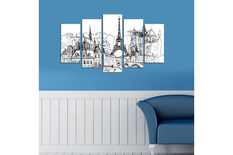 Dekorativ MDF-målning 5 Delar - Flerfärgad - Inredning - Tavlor & posters - Canvastavla