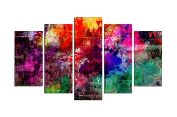 Dekorativ MDF-målning 5 Delar - Flerfärgad - Inredning - Tavlor & posters - Canvastavla