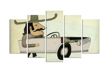 Dekorativ MDF-målning 5 Delar - Flerfärgad - Inredning - Tavlor & posters - Canvastavla