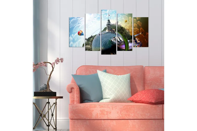 Dekorativ MDF-målning 5 Delar - Flerfärgad - Inredning - Tavlor & posters - Canvastavla