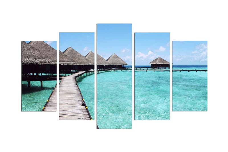 Dekorativ MDF-målning 5 Delar - Flerfärgad - Inredning - Tavlor & posters - Canvastavla