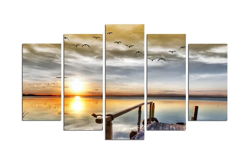 Dekorativ MDF-målning 5 Delar, Flerfärgad