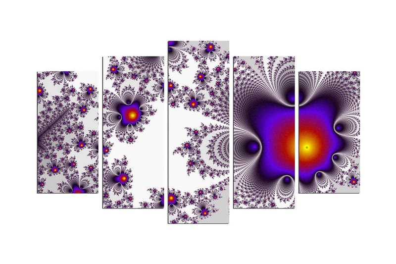 Dekorativ MDF-målning 5 Delar - Flerfärgad - Inredning - Tavlor & posters - Canvastavla