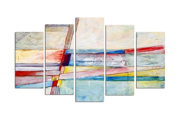 Dekorativ MDF-målning 5 Delar - Flerfärgad - Inredning - Tavlor & posters - Canvastavla