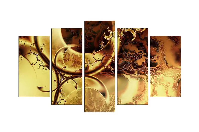 Dekorativ MDF-målning 5 Delar - Flerfärgad - Inredning - Tavlor & posters - Canvastavla