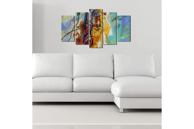 Dekorativ MDF-målning 5 Delar - Flerfärgad - Inredning - Tavlor & posters - Canvastavla