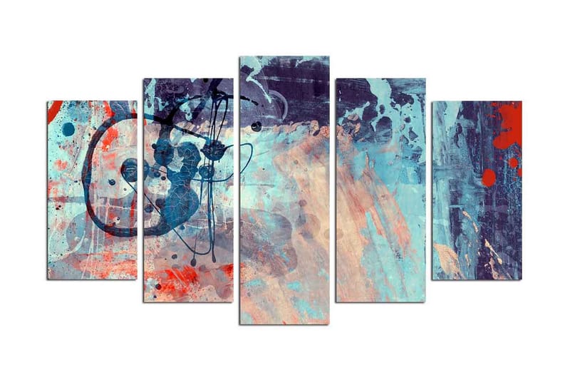 Dekorativ MDF-målning 5 Delar - Flerfärgad - Inredning - Tavlor & posters - Canvastavla