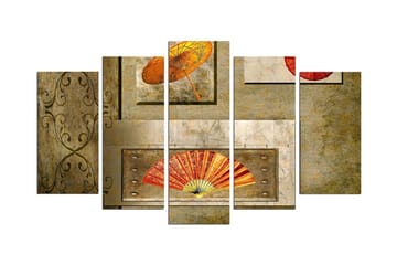 Dekorativ MDF-målning 5 Delar - Flerfärgad - Inredning - Tavlor & posters - Canvastavla