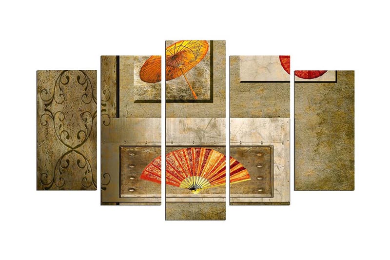 Dekorativ MDF-målning 5 Delar - Flerfärgad - Inredning - Tavlor & posters - Canvastavla