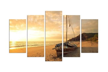 Dekorativ MDF-målning 5 Delar - Flerfärgad - Inredning - Tavlor & posters - Canvastavla