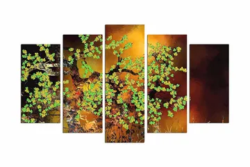 Dekorativ MDF-målning 5 Delar - Flerfärgad - Inredning - Tavlor & posters - Canvastavla