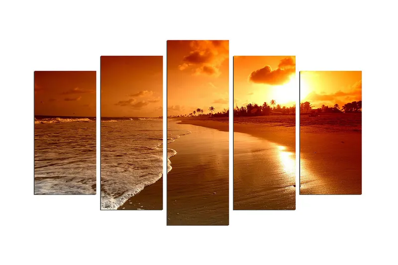 Dekorativ MDF-målning 5 Delar - Flerfärgad - Inredning - Tavlor & posters - Canvastavla