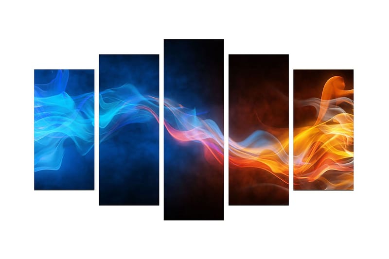 Dekorativ MDF-målning 5 Delar - Flerfärgad - Inredning - Tavlor & posters - Canvastavla