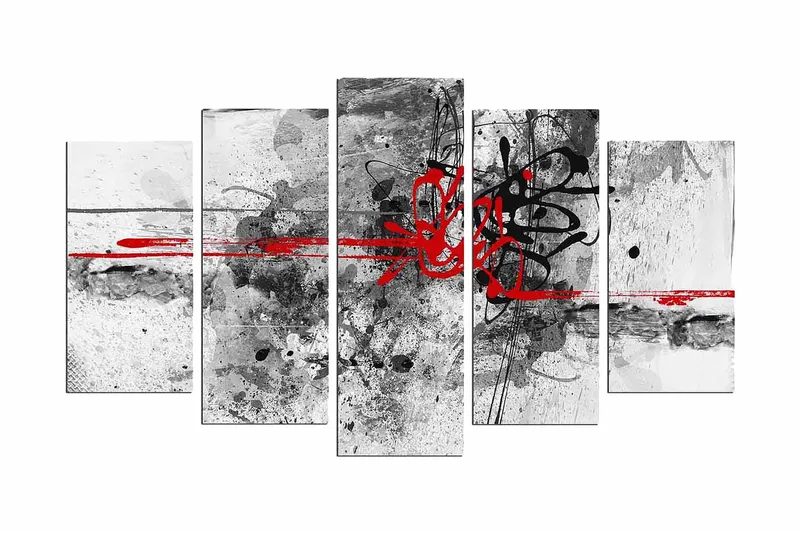 Dekorativ MDF-målning 5 Delar - Flerfärgad - Inredning - Tavlor & posters - Canvastavla
