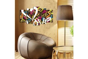 Dekorativ MDF-målning 5 Delar - Flerfärgad - Inredning - Tavlor & posters - Canvastavla