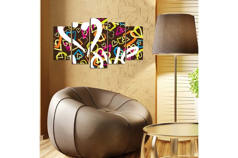 Dekorativ MDF-målning 5 Delar - Flerfärgad - Inredning - Tavlor & posters - Canvastavla