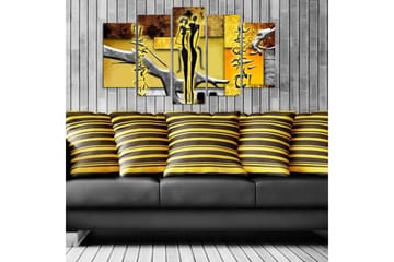 Dekorativ MDF-målning 5 Delar - Flerfärgad - Inredning - Tavlor & posters - Canvastavla