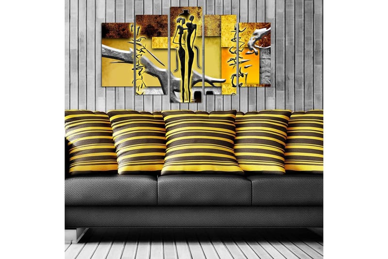 Dekorativ MDF-målning 5 Delar - Flerfärgad - Inredning - Tavlor & posters - Canvastavla