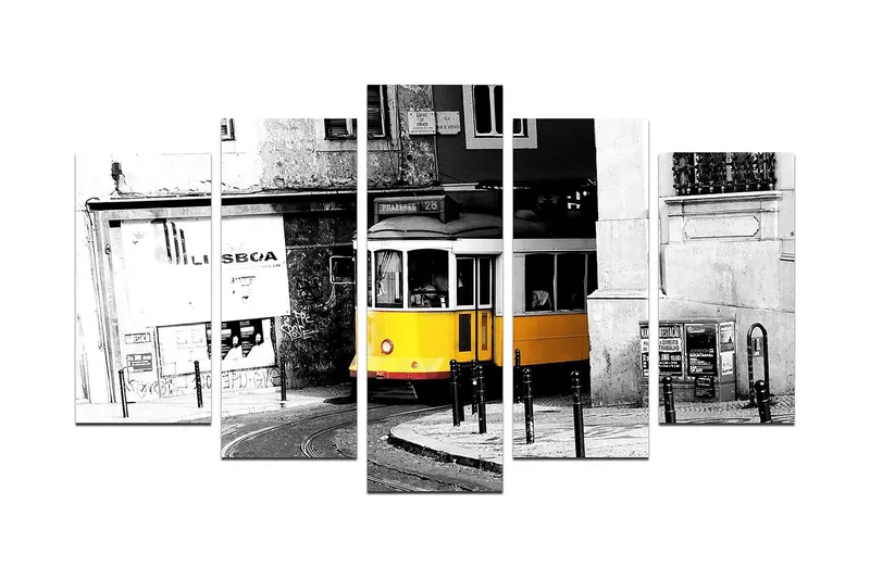 Dekorativ MDF-målning 5 Delar - Flerfärgad - Inredning - Tavlor & posters - Canvastavla