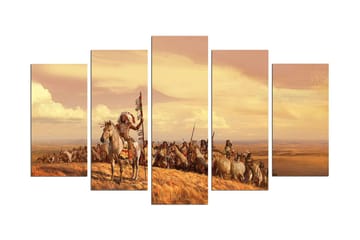 Dekorativ MDF-målning 5 Delar - Flerfärgad - Inredning - Tavlor & posters - Canvastavla