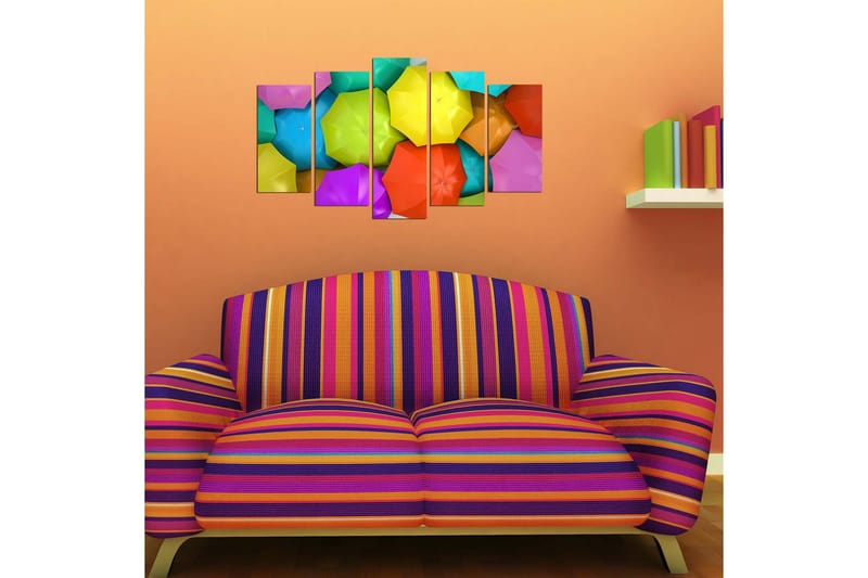 Dekorativ MDF-målning 5 Delar - Flerfärgad - Inredning - Tavlor & posters - Canvastavla