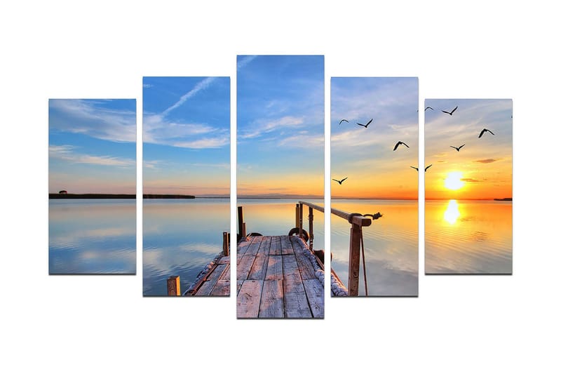 Dekorativ MDF-målning 5 Delar, Flerfärgad