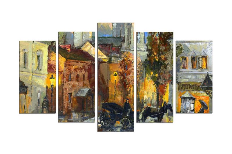 Dekorativ MDF-målning 5 Delar - Flerfärgad - Inredning - Tavlor & posters - Canvastavla