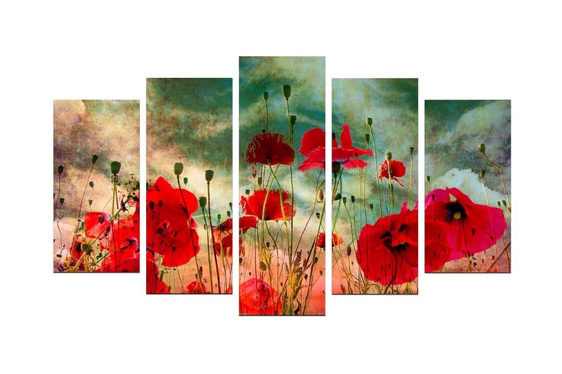 Dekorativ MDF-målning 5 Delar - Flerfärgad - Inredning - Tavlor & posters - Canvastavla