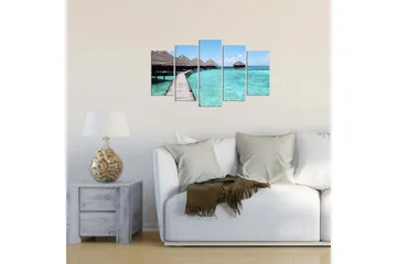 Dekorativ MDF-målning 5 Delar - Flerfärgad - Inredning - Tavlor & posters - Canvastavla