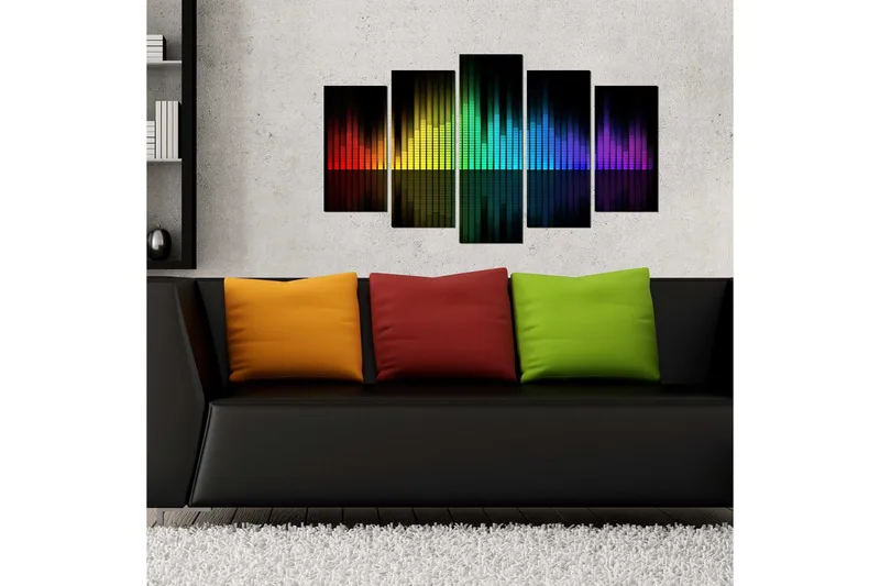 Dekorativ MDF-målning 5 Delar - Flerfärgad - Inredning - Tavlor & posters - Canvastavla