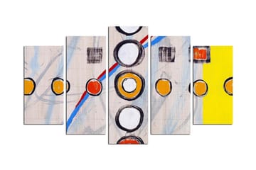 Dekorativ MDF-målning 5 Delar - Flerfärgad - Inredning - Tavlor & posters - Canvastavla