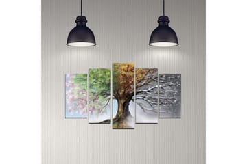 Dekorativ MDF-målning 5 Delar - Flerfärgad - Inredning - Tavlor & posters - Canvastavla