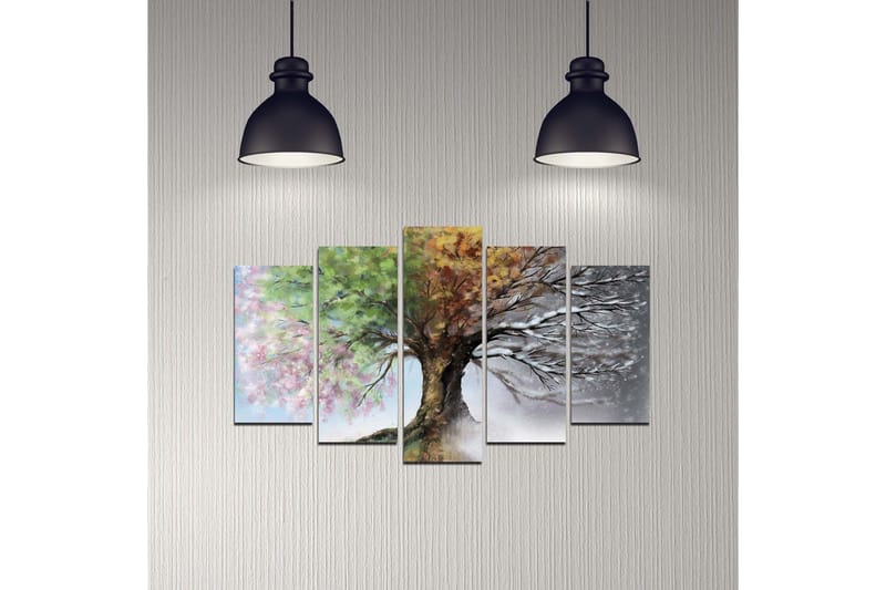 Dekorativ MDF-målning 5 Delar - Flerfärgad - Inredning - Tavlor & posters - Canvastavla