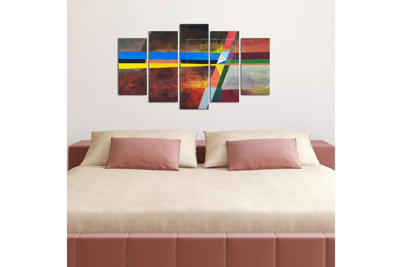 Dekorativ MDF-målning 5 Delar - Flerfärgad - Inredning - Tavlor & posters - Canvastavla