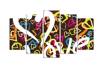 Dekorativ MDF-målning 5 Delar - Flerfärgad - Inredning - Tavlor & posters - Canvastavla